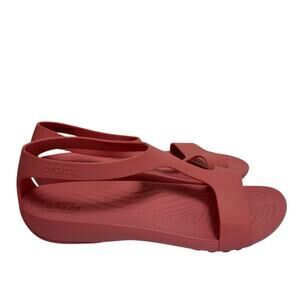 CROCS SERENA T-STRAP ICONIC COMFORT SLINGBACK THONG SANDALS WOMEN SIZE 9